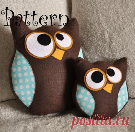 Owl Pillow Pattern Set -Hooter the Owl PDF Tutorial and BONUS Lil Hoot Printable…