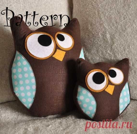 Owl Pillow Pattern Set -Hooter the Owl PDF Tutorial and BONUS Lil Hoot Printable…