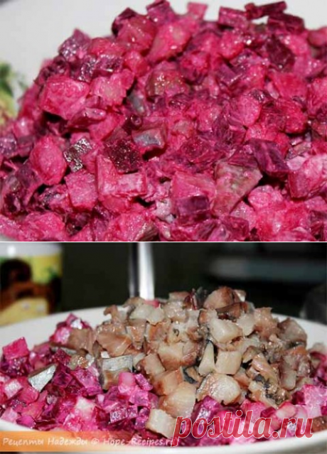 Салат из свеклы с сельдью