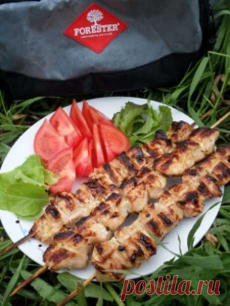 Куриные шашлычки на шпажках