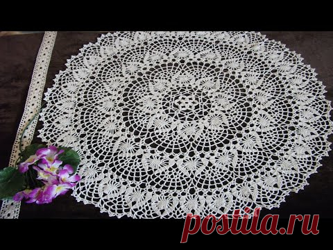 АЖУРНАЯ ВОЗДУШНАЯ САЛФЕТКА КРЮЧКОМ. ЧАСТЬ 1