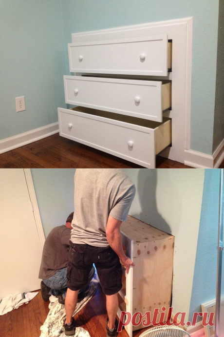 Lavender Gray: Built in Dresser