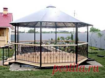 Кованые беседки для дачи: с мангалом, простые, красивые, своими руками (15 фото)