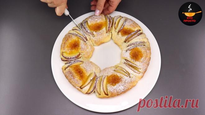 Готовлю простой яблочный пирог, даже не касаясь теста руками: мой 