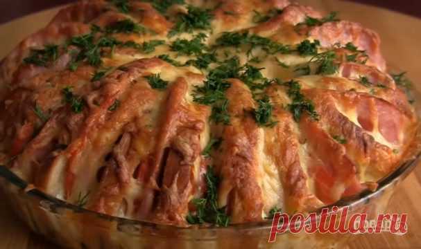 Пирог из батона с ветчиной и сыром - пошаговый рецепт с фото на Повар.ру