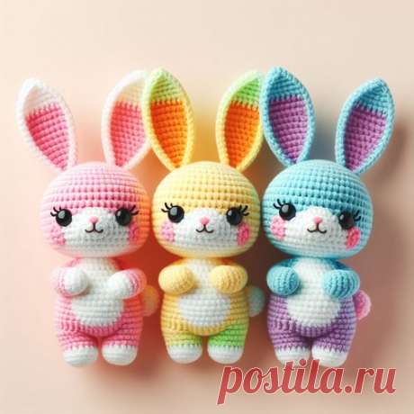 Crochet Colorful Bunny Amigurumi Idea - The Amigurumi