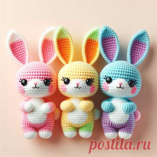 Crochet Colorful Bunny Amigurumi Idea - The Amigurumi
