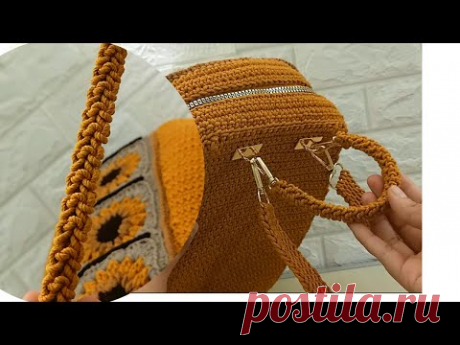 ручка сумки крючком легкая, красивая и подходит для большинства дизайнов