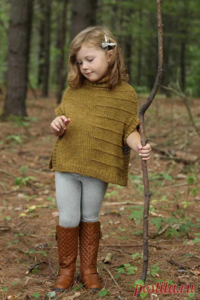 Пончо для девочки спицами Пошаговые мастер-классы по шитью своими руками, вязанию, рукоделию, декорированию, швейные мастер-классы для начинающих, фото и видеоуроки.