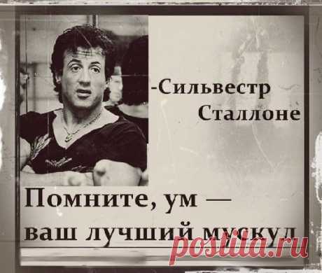 Помните, ум - ваш лучший мускул