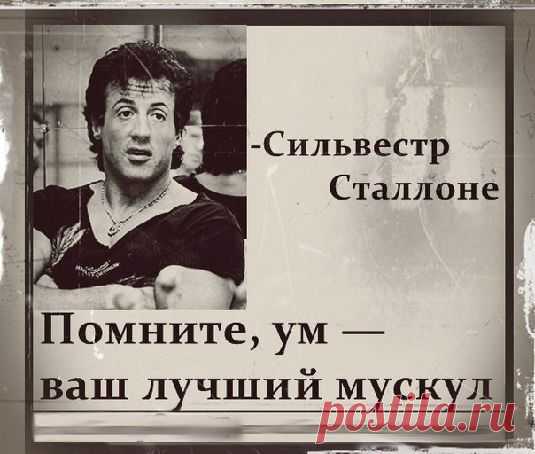 Помните, ум - ваш лучший мускул