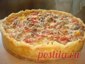 Открытый мясной пирог!