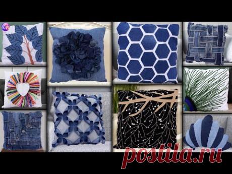 10 Old Clothes Reuse !! Best Out of Waste Cushion Making || Jeans Handmade Things