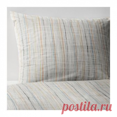 ВОРЭРТ | Пододеяльник и 1 наволочка |  Доставка товаров из IKEA | VAMDODOMA Перкаль; прочная и прохладная и приятная на ощупь  хлопчатобумажная ткань.Гладкая, мягкая и приятная на ощупь ткань из чесаного хлопка.Плотная, прочная и мягкая ткань.Пододеяльник на молнии – одеяло не будет выбиваться.