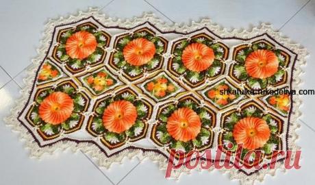 Коврик крючком обьемными цветами Коврик крючком обьемными цветами. Красивый коврик для дома мотивами