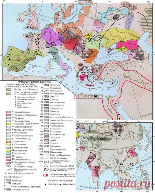 История России. Всемирная, мировая история - Исторические карты и схемы проекта "Всемирная история" - Бронзовый век