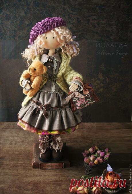 Купить Текстильная кукла Иоланда. По мотивам. - кукла, кукла ручной работы, коллекционная кукла