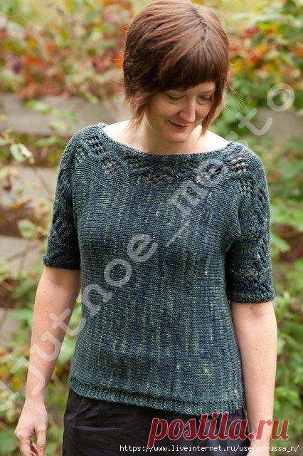 Топ (летний джемпер) Laneway, связанный поперёк, от дизайнера Cecily Glowik MacDonald. Спицами. / Обсуждение на LiveInternet - Российский Сервис Онлайн-Дневников