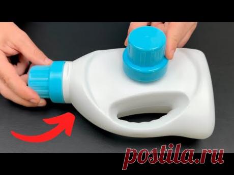 Не выбрасывайте бутылку со стиральным порошком! сделай проще и поставь на кухню