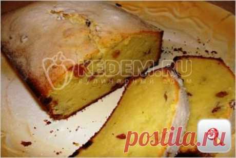 Творожно-лимонный кекс с изюмом - . Выпечка