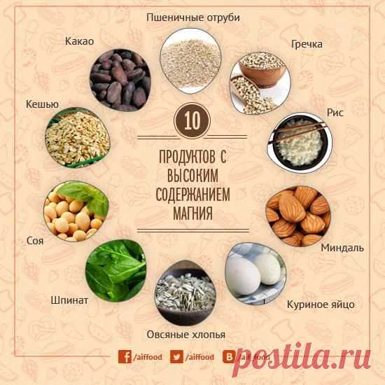 10 продуктов, содержащих магний