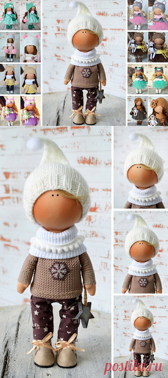 New Year Doll Winter Doll Christmas Doll Vinter Fabric Doll