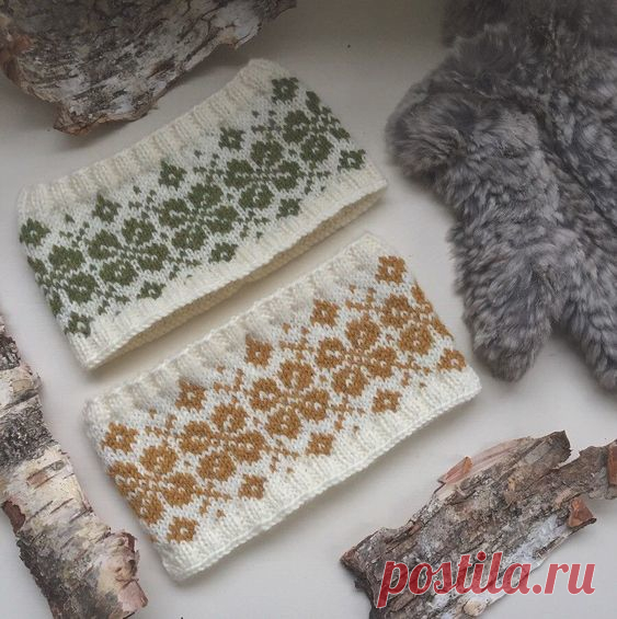 Повязка на голову с жаккардовым узором Повязка на голову с жаккардовым узоромВсегда были и всегда будут те, кто терпеть не может шапки, но готов прикрыть мерзнущие ушки теплой повязкой.