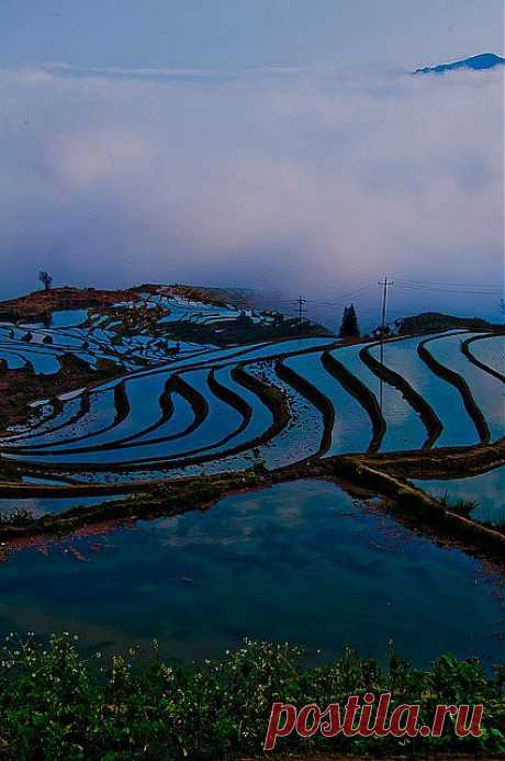 Рисовые поля, Китай
Terraced rice fields, Kunming, China | Travel: Orient