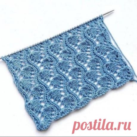 Красивый узор спицами