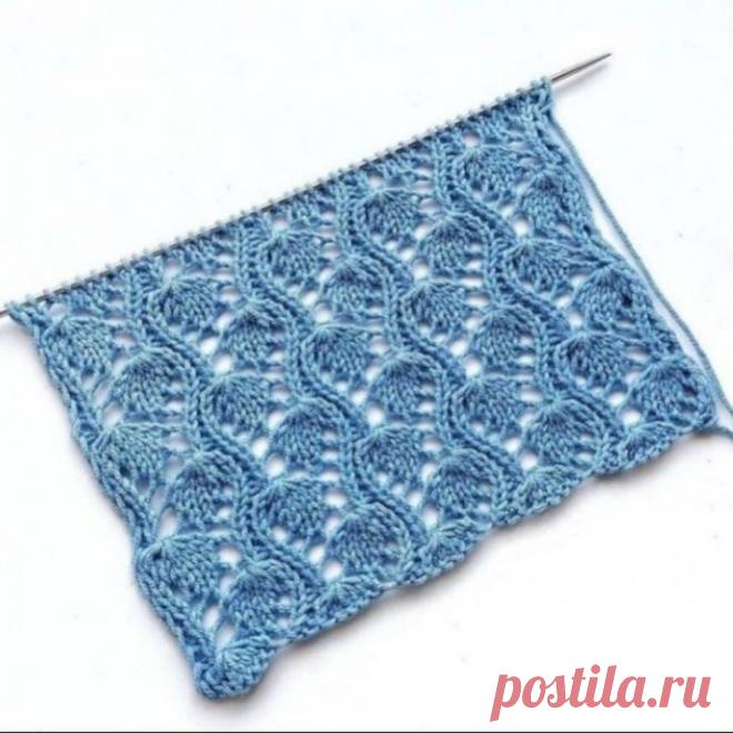 Красивый узор спицами