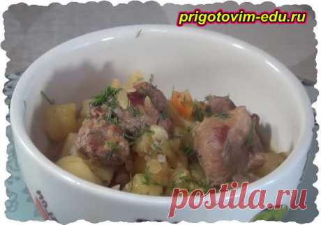 Жаркое с грибами, мясом и картошкой 🥣. Кулинарные рецепты с фото и видео