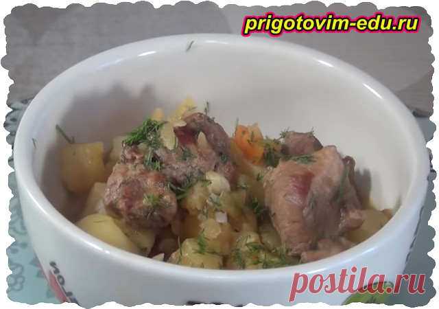 Жаркое с грибами, мясом и картошкой 🥣. Кулинарные рецепты с фото и видео