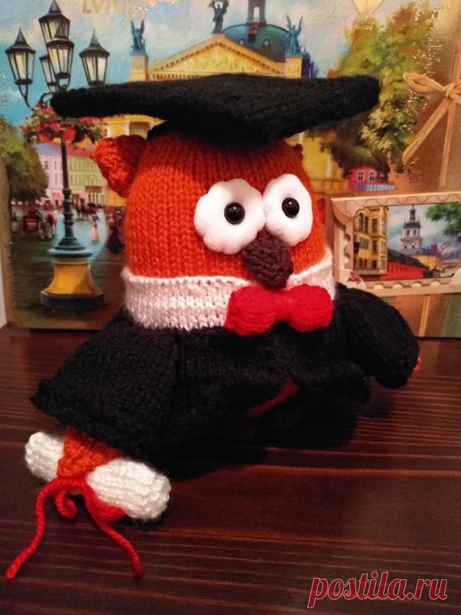 Ученая сова. Подарок учителю, студенту, школьнику.