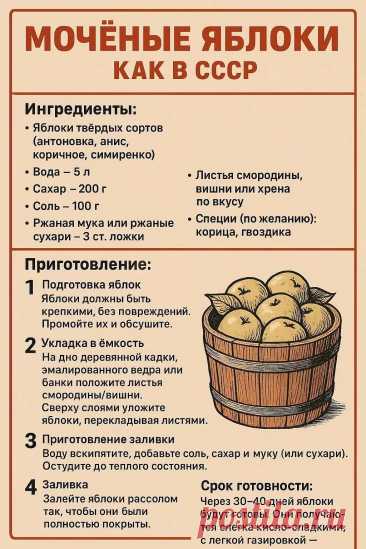 Моченые яблоки как в СССР