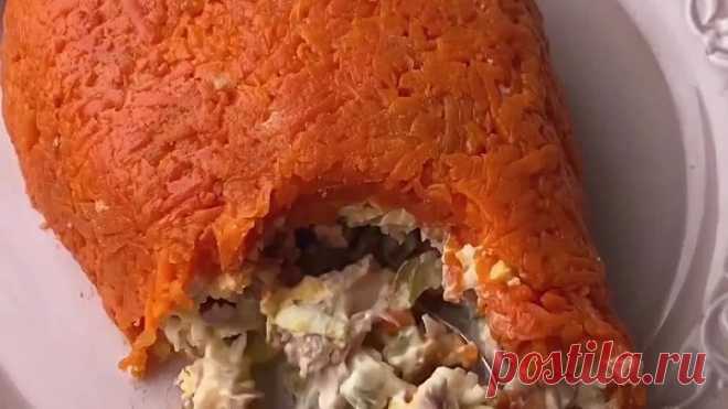🎬 Салат морковка с копченой курицей 🎄