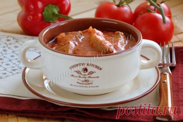 Паприкаш из свинины — рецепт с фото пошагово. Как приготовить мясо в подливе из томатов и сметаны?