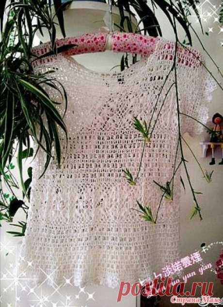 Нарядная ажурная кофточка  Gardenia blossom. Крючок. Пряжа вискоза. Крючок 2.0 мм. https://bbs.bianzhirensheng.com/