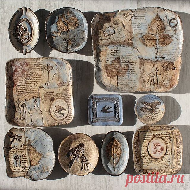 Керамические тарелки от @ceramictales