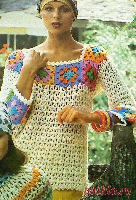 70 ИДЕЙ. Кардиганы и свитера. Бабушкин квадрат. Идеи для вязания крючком. | Подарки 108 - Вяжем с душой | Яндекс Дзен