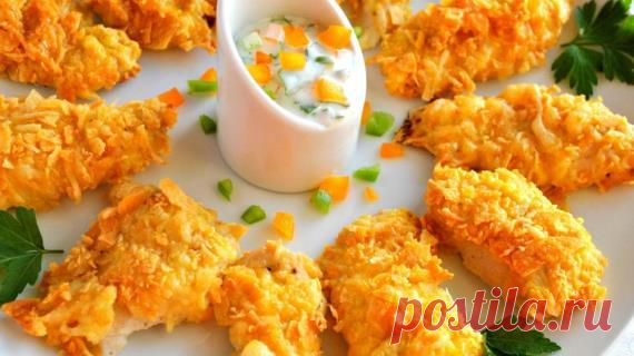 КУРИНОЕ ФИЛЕ В ПАНИРОВКЕ ИЗ ЧИПСОВ