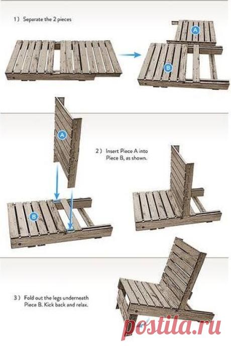 DIY : make a chair by pallet | ♡♡ RECUP PALETTE ♡♡