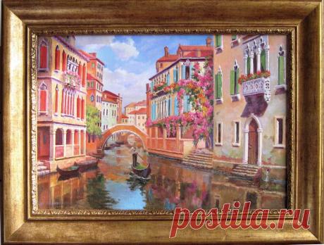 И сново яркая Венеция. Вот появилась и еще одна картина, написанная о прекрасном солнечном городе Италии. И к нам вернулось летняя погода. Жизнь прекрасна.
Холст, масло. 35 Х 50 см. 2015 г.