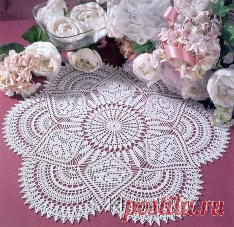 Салфетка с мотивами роз | Клубок