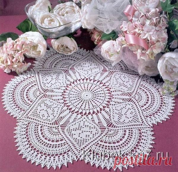 Салфетка с мотивами роз | Клубок