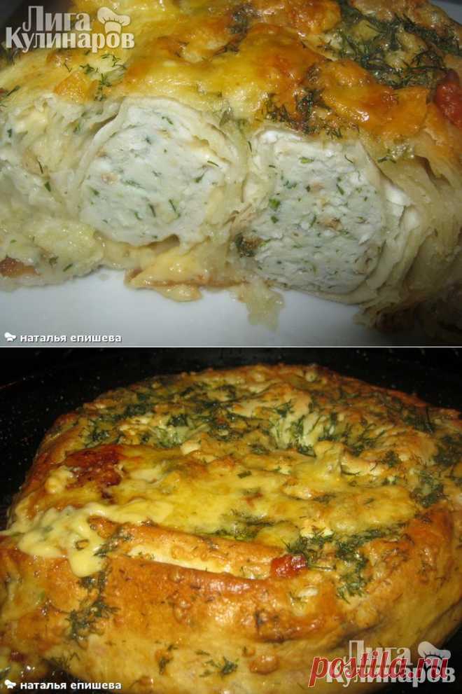 ПИРОГ ИЗ ЛАВАША С КУРИЦЕЙ И СЫРОМ | Ваши любимые рецепты