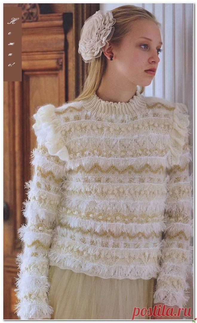 Вяжем и комбинируем пуловер.