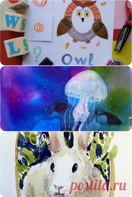 👨‍👩‍👧‍👦  🎨  10 БЕСПЛАТНЫХ УРОКОВ РИСОВАНИЯ ДЛЯ ДЕТЕЙ по самым популярным техникам, которые понравятся не только детям, но и их родителям 👍