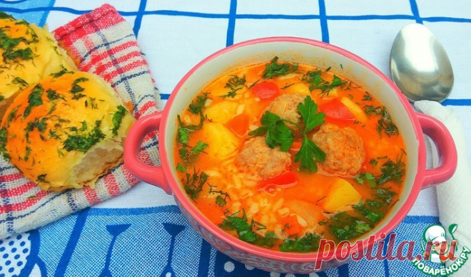 Суп-рагу с фрикадельками Кулинарный рецепт