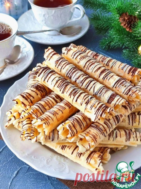 Вафельные трубочки в шоколаде Кулинарный рецепт