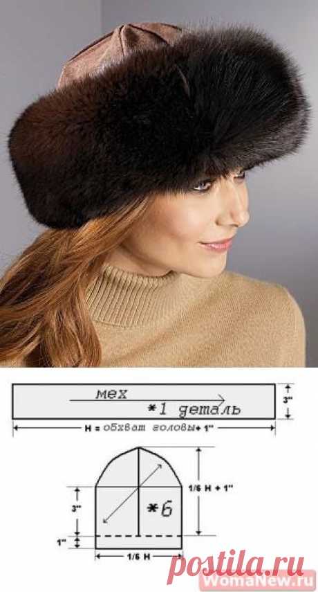 Выкройка меховой шапки | WomaNew.ru - уроки кройки и шитья!
